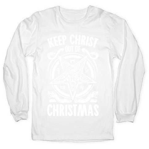 Keep Christ Out of Christmas Baphomet  Longsleeve Tee